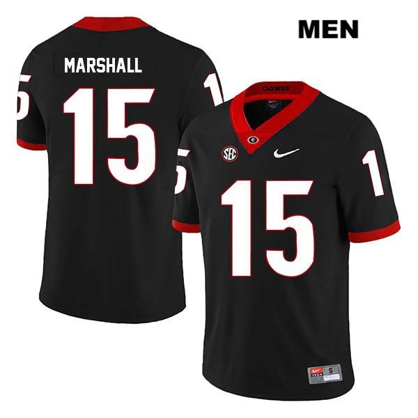Georgia Bulldogs Men's Trezmen Marshall #15 NCAA Legend Authentic Black Nike Stitched College Football Jersey LMD6156DQ